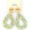 Biba oorbellen Natural Shine Green - 84034