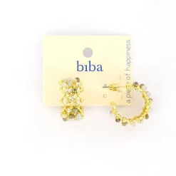 Biba oorbellen Natural Shine Grey - 84019