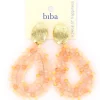 Biba oorbellen Natural Shine Orange - 84034