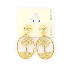 Biba oorbellen Palmtree - 84202