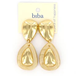 Biba oorbellen Shimmer Beige - 83584