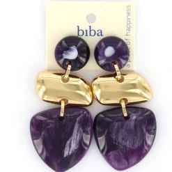Biba oorbellen Shimmer Purple - 83586