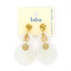 Biba oorbellen Shimmer White - 83964