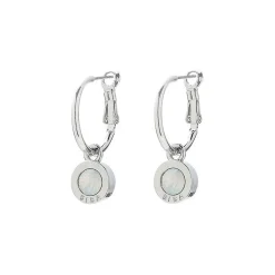 Biba oorbellen White Opal - 8107