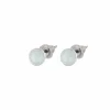 Biba oorknopjes White Opal - 80271