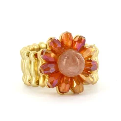 Biba ring Flower Cognac - 7259