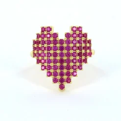 Biba ring Heart Pink - 7295