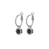 Biba Swarovski creolen Black Patina - 8107