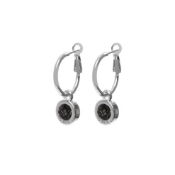 Biba Swarovski creolen Black Patina - 8107