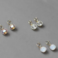 Biba Swarovski oorringen Denim Blue - 8107