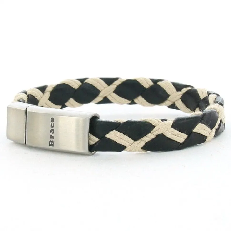 Brace armband Black White