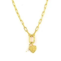 ByNouck Heart and Pearl ketting