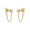 Chain Single Zirconia - Gold Color