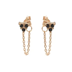 Chain Triple Black Zirconia - Rose