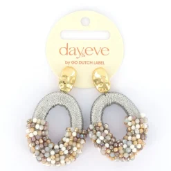 Day&Eve Beaded Oval Dangle - E5096