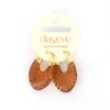 Day&Eve Croissant Hoop oorbellen Brown - E4542