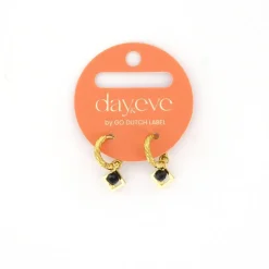Day&Eve Diamond and Bead Hoop Black - E4824