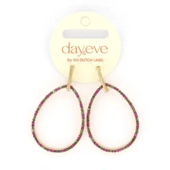 Day&Eve Fine Stones Drop oorbellen Pink - E4594