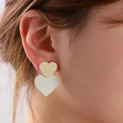 Day&Eve 2 Hearts oorbellen - E4062