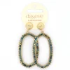 Day&Eve Hexagon Dangle oorbellen Green - E4560