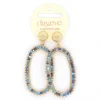 Day&Eve Hexagon Dangle oorbellen Blue - E4560