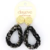 Day&Eve Long Beads Drop Black - E4571-Zwart