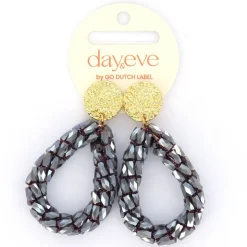 Day&Eve Long Beads Drop Grey - E4571