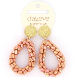 Day&Eve Long Beads Drop Pink - E4571