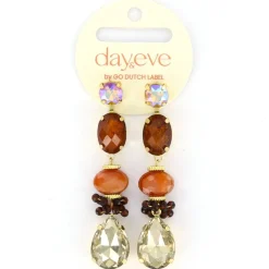 Day&Eve Long Stone Dangle Brown - E4652