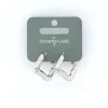 Day&Eve Natural Square oorbellen - E3039-Zilverkleur