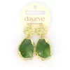 Day&Eve Oval Glass Dangle Green - E4546
