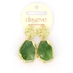 Day&Eve Oval Glass Dangle Green - E4546