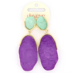 Day&Eve Pop Dangle oorbellen Blue - E4531