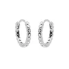 Hinged Hoops Dots 13MM - Silver