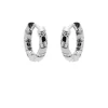 Hinged Hoops Twist And Spark - Silver