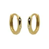Hinged Hoops Zirconia Dots - Gold Color