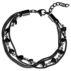 iXXXi Armband Snake and Hearts Black - B00219-05
