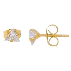 iXXXi oorknopjes Triangle Stone Gold Color - E024-01