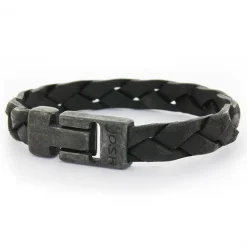Josh Armband Sanded Braid Black - 24902VB