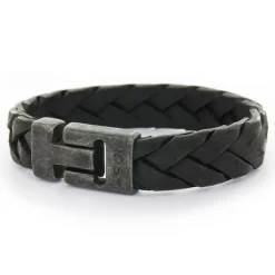 Josh Armband Sanded Braid Black - 24903VB