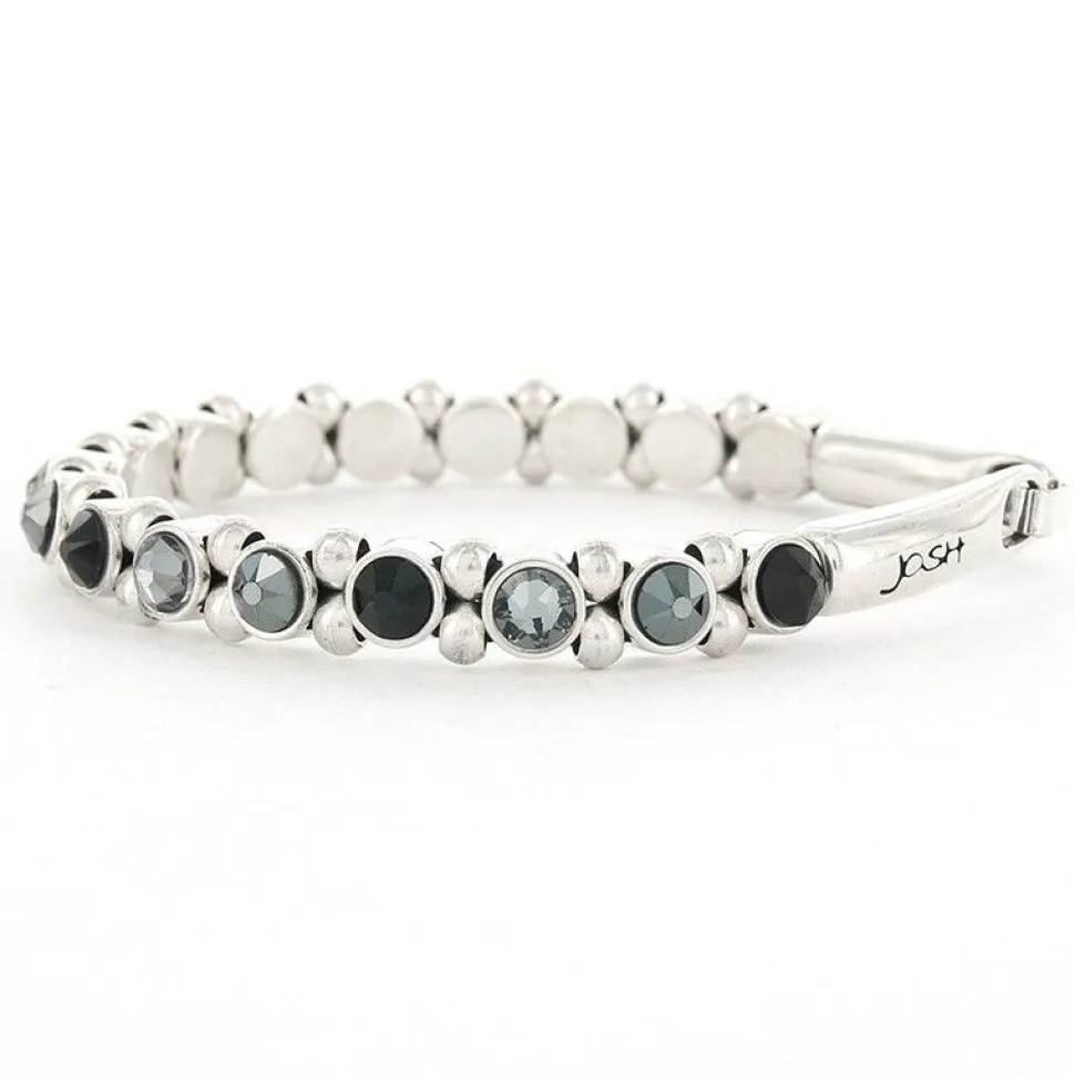 Josh Crystal Armband Triple Black - 22119