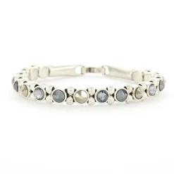 Josh Crystal Armband Triple Dark Grey - 22119