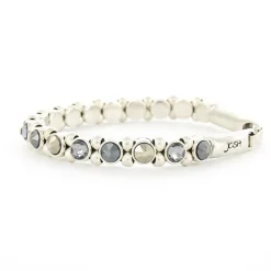 Josh Crystal Armband Triple Dark Grey - 22119