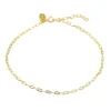 Karma Anklet Oval Chain - Gold Plated