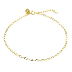 Karma Anklet Oval Chain - Gold Plated