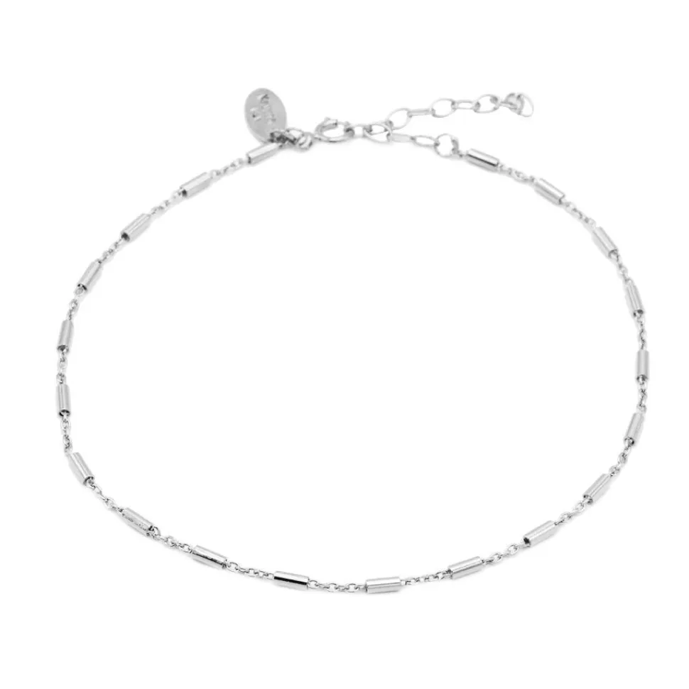 Karma Anklet Tube - Silver