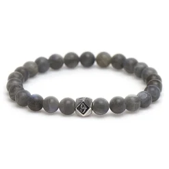 KARMA Armband - Aluminium Silver Square Bead - 86753