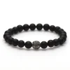 KARMA Armband - Black is Black Round Logo Bead - 86662