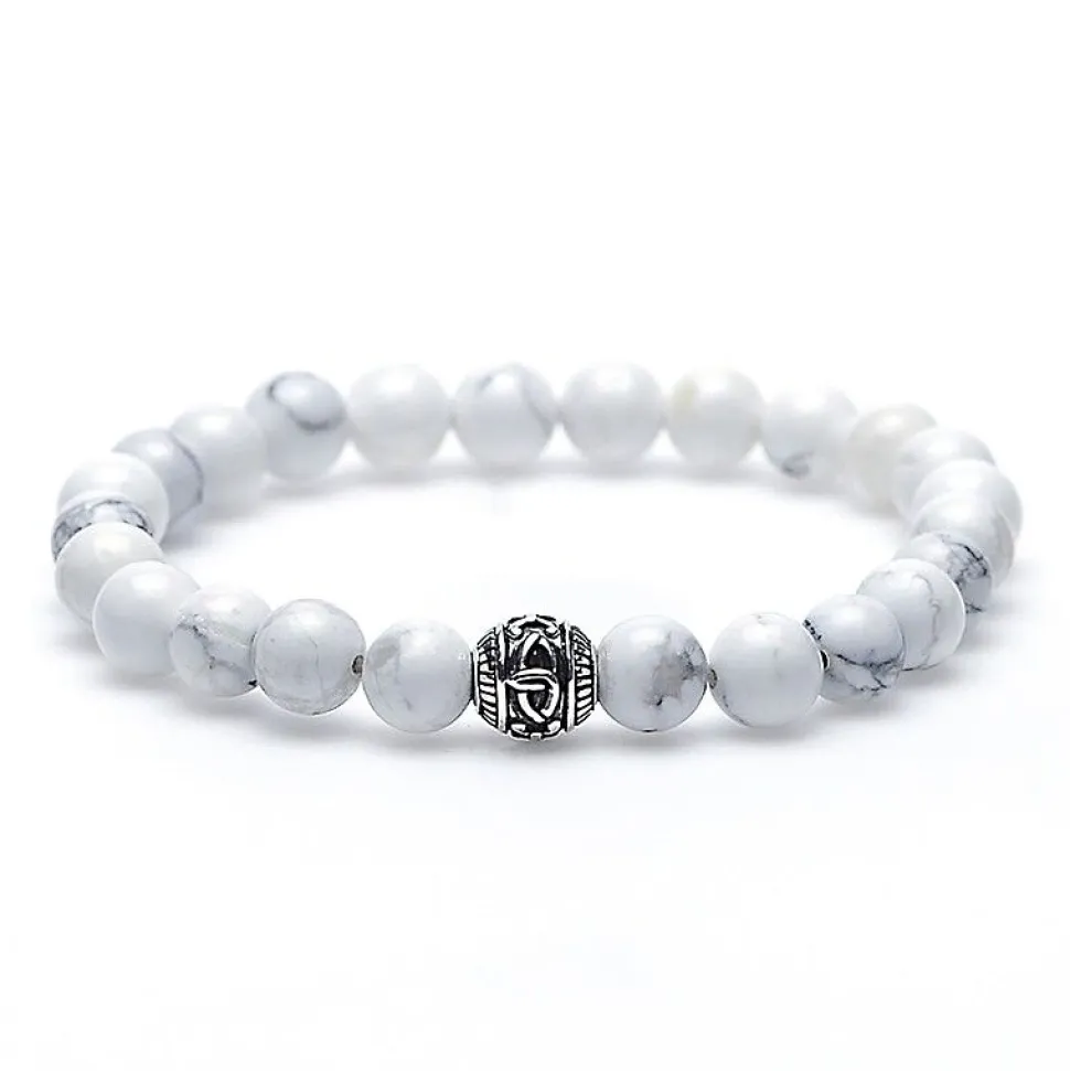 KARMA Armband - Casablanca silver round logo bead - 86264