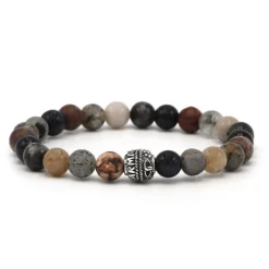 KARMA Armband Off Road Silver Round Logo Bead - 86944